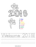 Welcome 2018! Worksheet