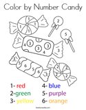 Color by Number Candy Coloring Page