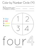 Color by Number Circle (4) Coloring Page
