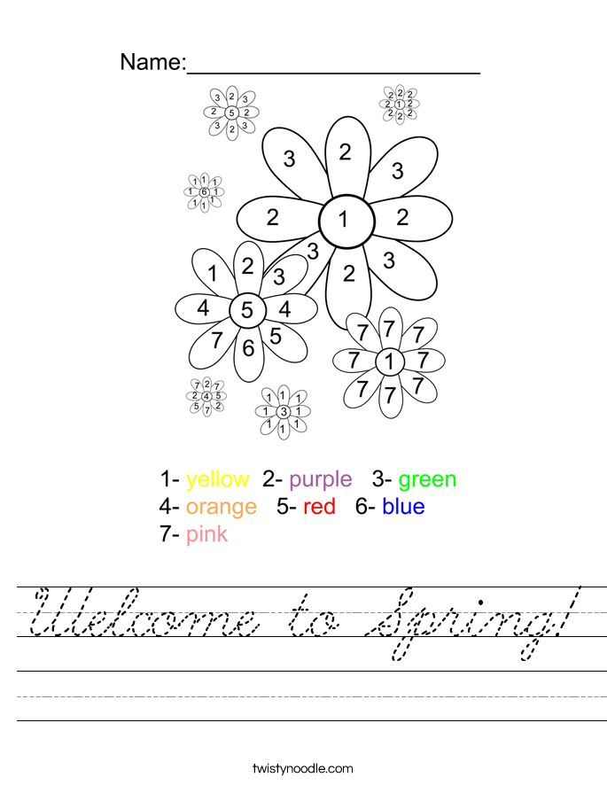 Welcome to Spring! Worksheet