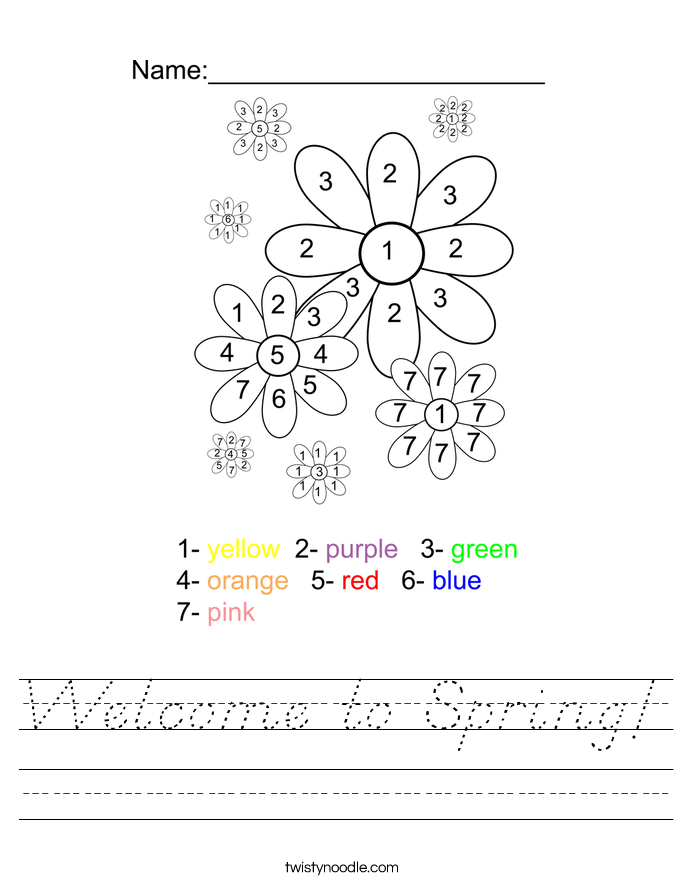 Welcome to Spring! Worksheet
