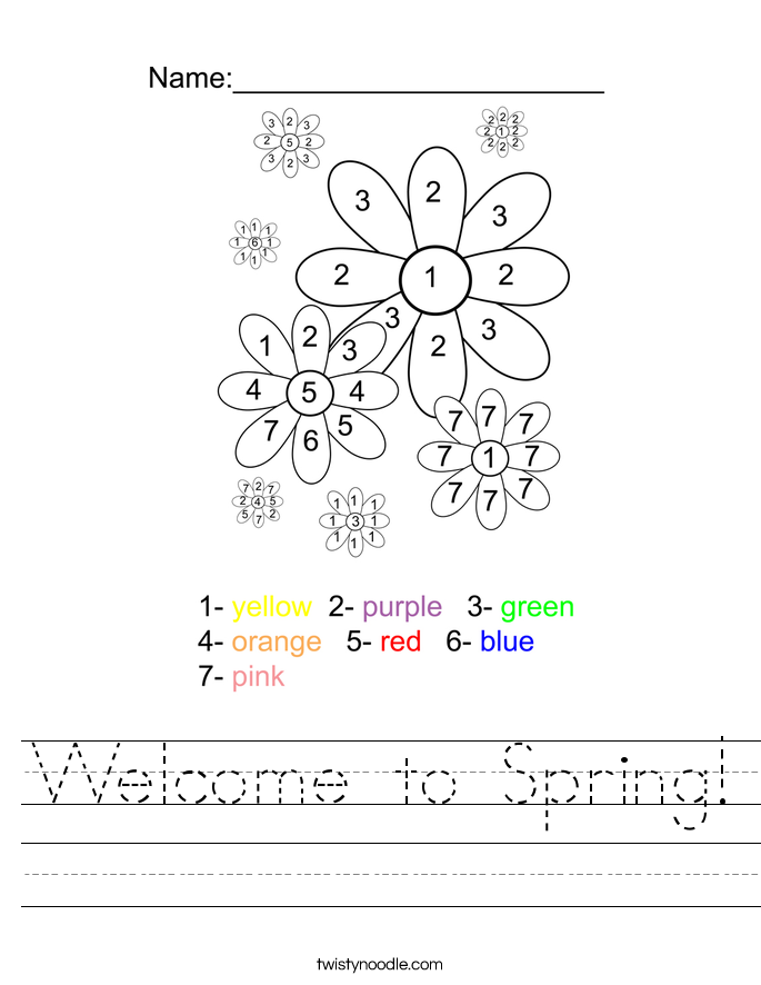 Welcome to Spring! Worksheet
