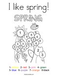 I like spring! Coloring Page