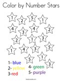 Color by Number Stars Coloring Page