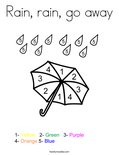 Rain, rain, go away Coloring Page