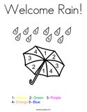 Welcome Rain Coloring Page