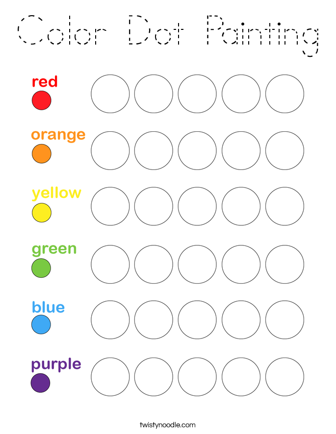 Color Dot Painting Coloring Page