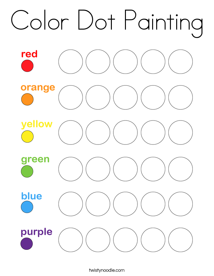 Color Dot Painting Coloring Page