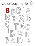 Color each letter B Coloring Page