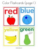 Color Flashcards (page1) Coloring Page