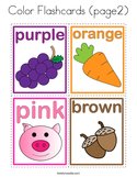 Color Flashcards (page2) Coloring Page