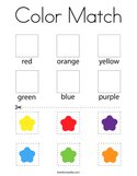 Color Match Coloring Page