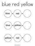 blue red yellow Coloring Page