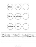 blue red yellow Worksheet