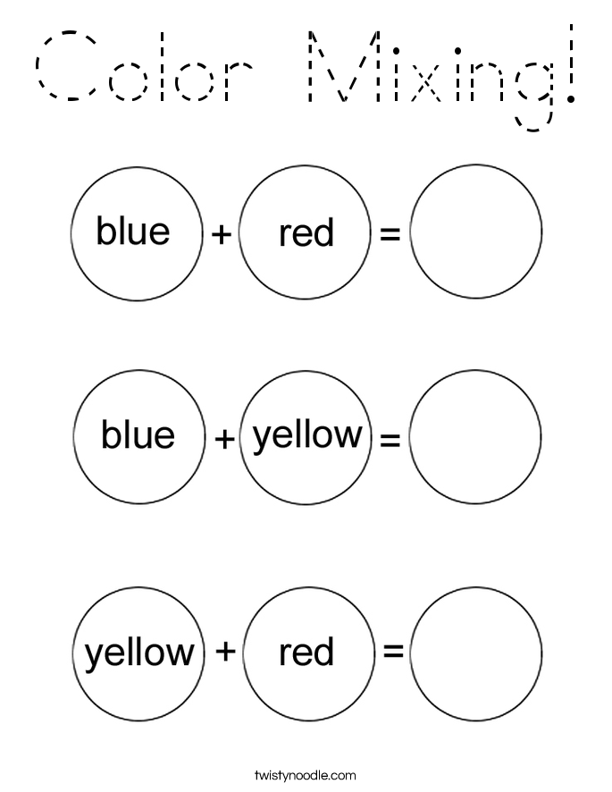 Color Mixing! Coloring Page