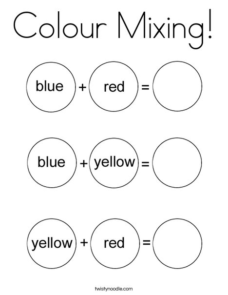 Color Mixing Coloring Page