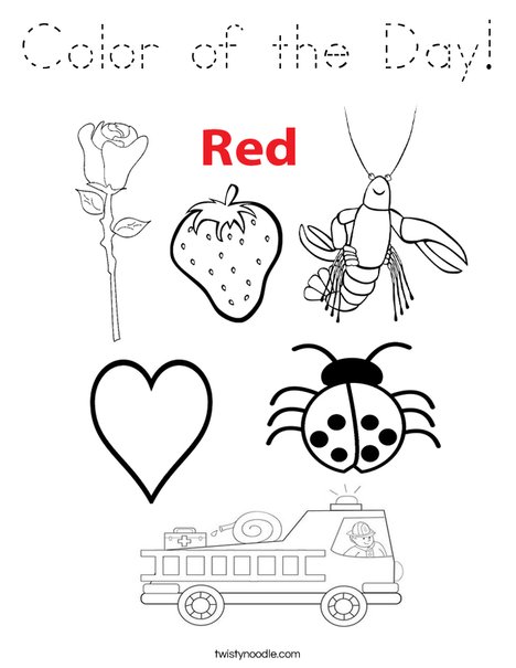 Color of the Day Coloring Page