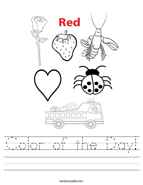 Color of the Day Worksheet