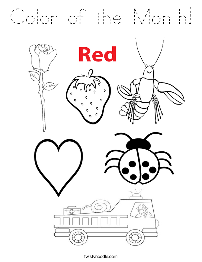 Color of the Month! Coloring Page