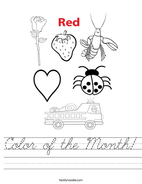 Color of the Day Worksheet