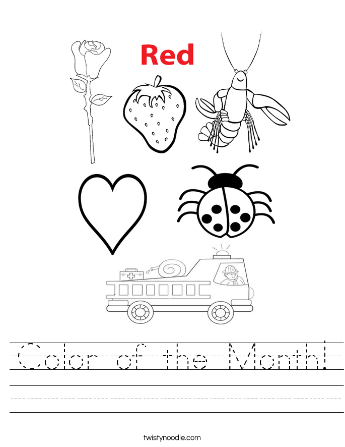 Color of the Month! Worksheet