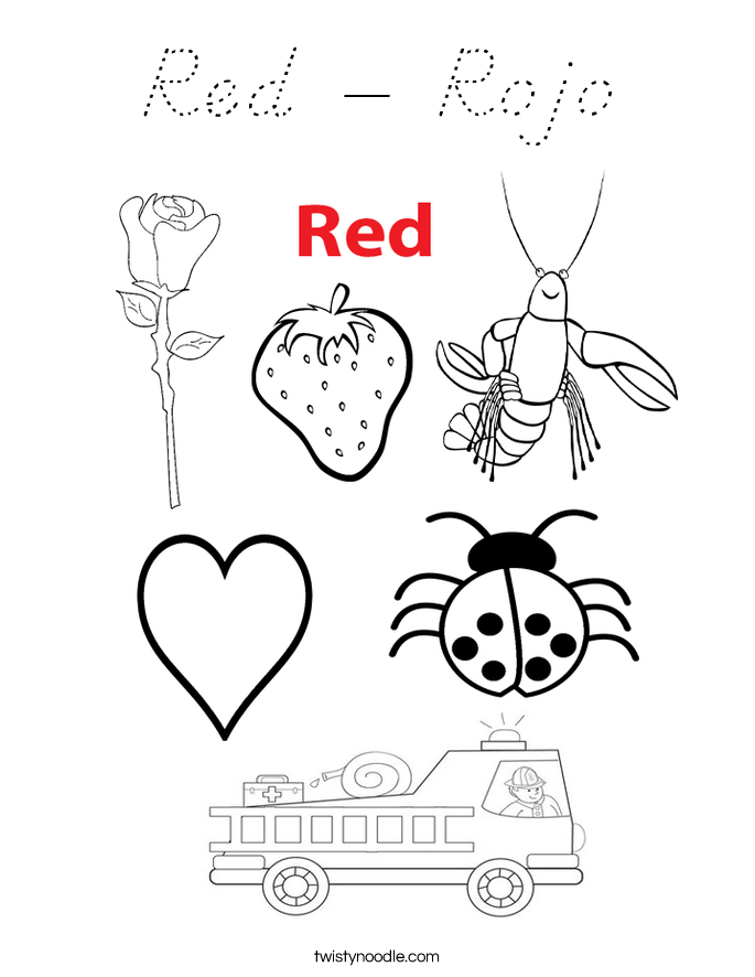 Red - Rojo Coloring Page