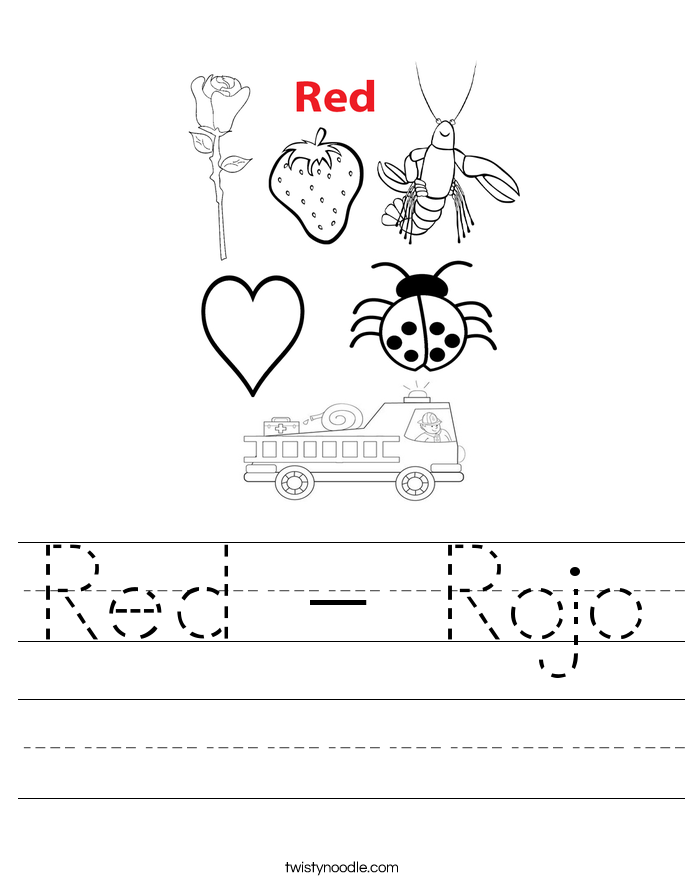 Red - Rojo Worksheet