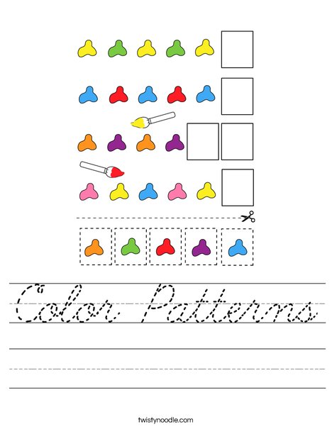 Color Patterns Worksheet