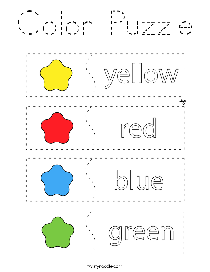 Color Puzzle Coloring Page