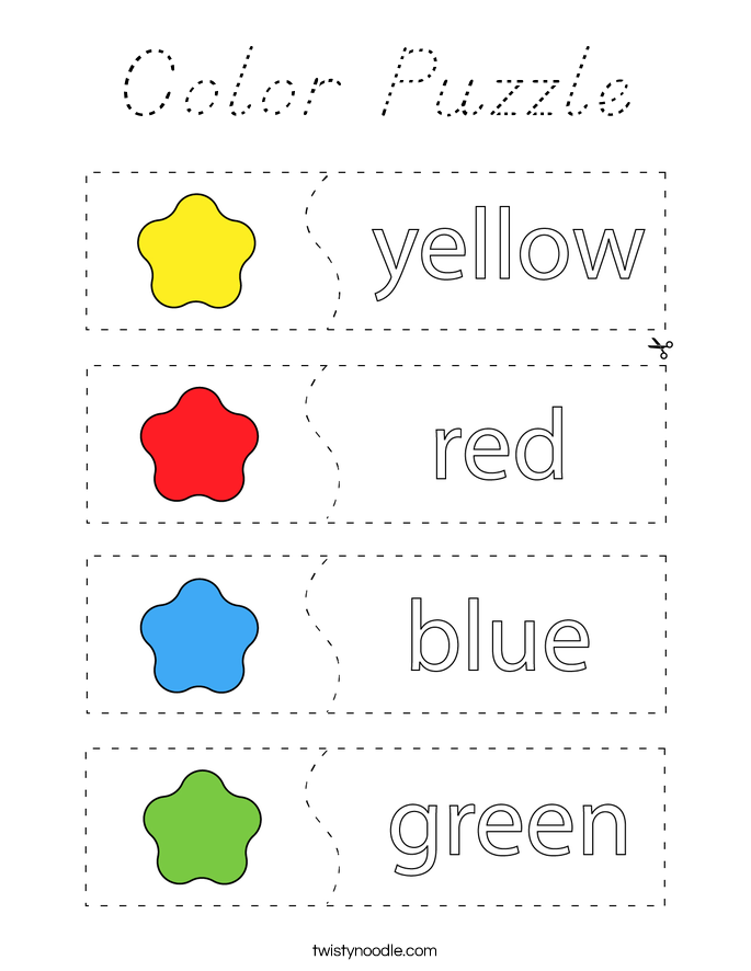 Color Puzzle Coloring Page