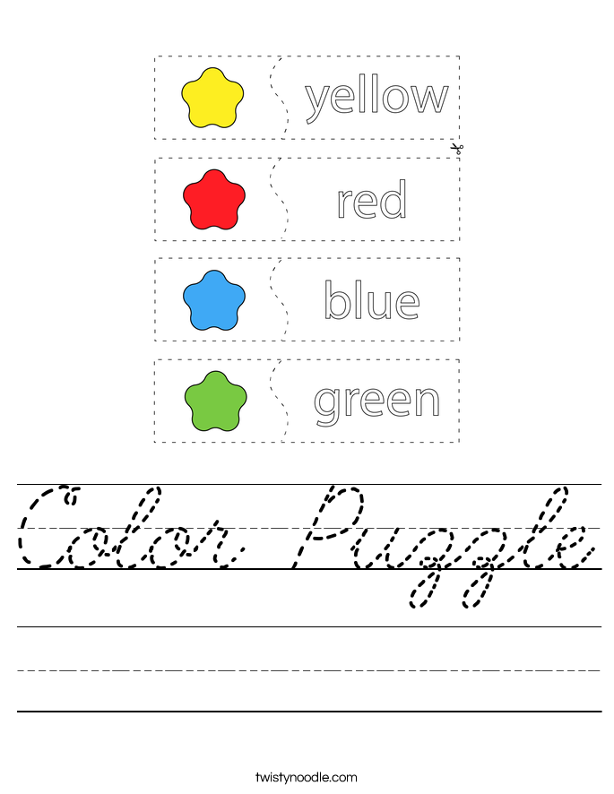 Color Puzzle Worksheet