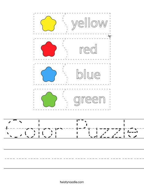 Color Puzzle Worksheet