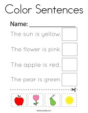 Color Sentences Coloring Page