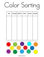 Color Sorting Coloring Page