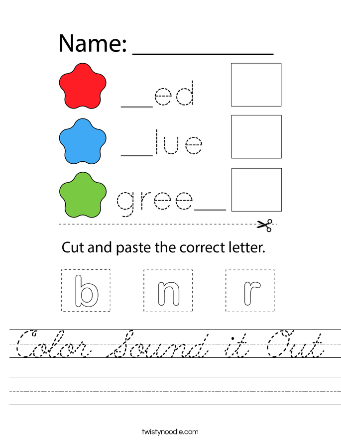 Color Sound it Out Worksheet