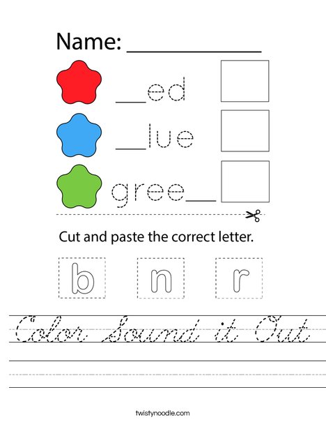 Color Sound it Out Worksheet