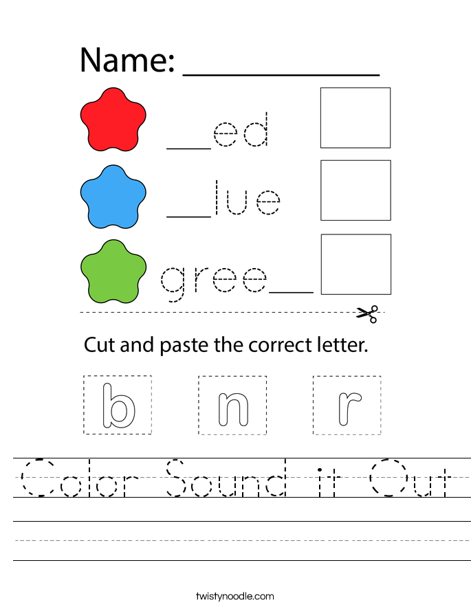 Color Sound it Out Worksheet