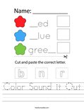 Color Sound it Out Worksheet