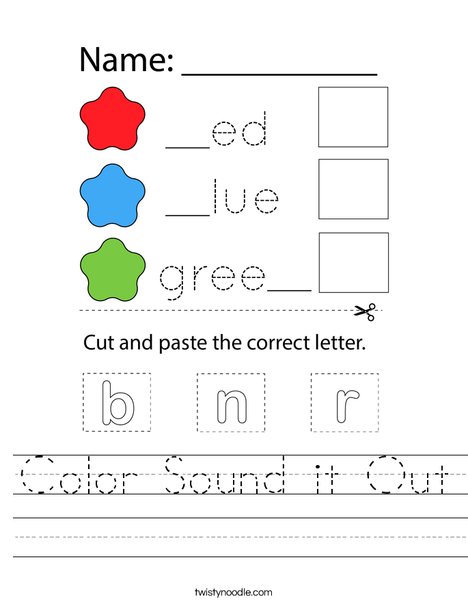 Color Sound it Out Worksheet