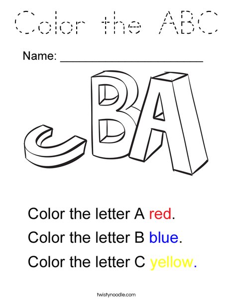 Color the ABC Coloring Page