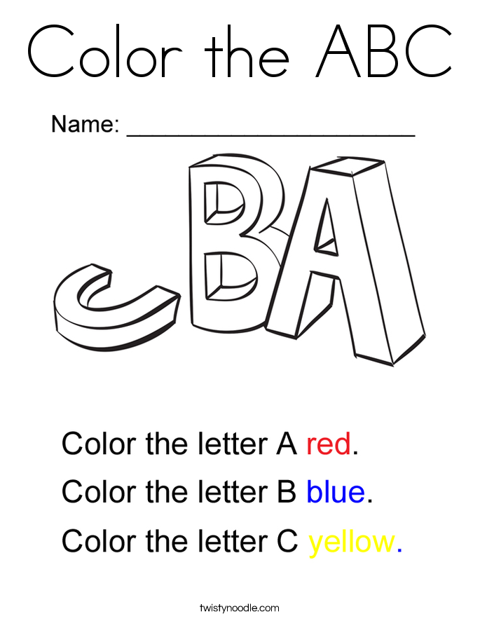 Color the ABC Coloring Page