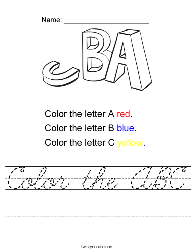 Color the ABC Worksheet