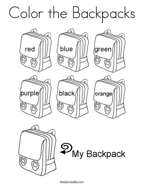 school bag coloring pages