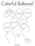 Colorful Balloons! Coloring Page