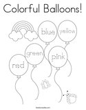 Colorful Balloons Coloring Page