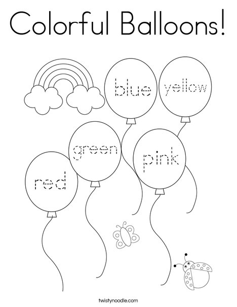Color the balloons. Coloring Page