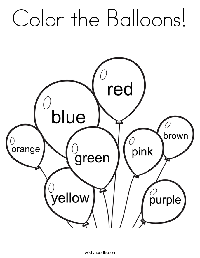 Color the Balloons! Coloring Page