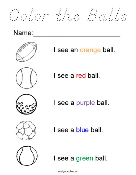 Color the Balls Coloring Page