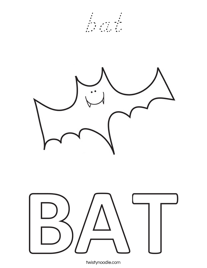 bat Coloring Page