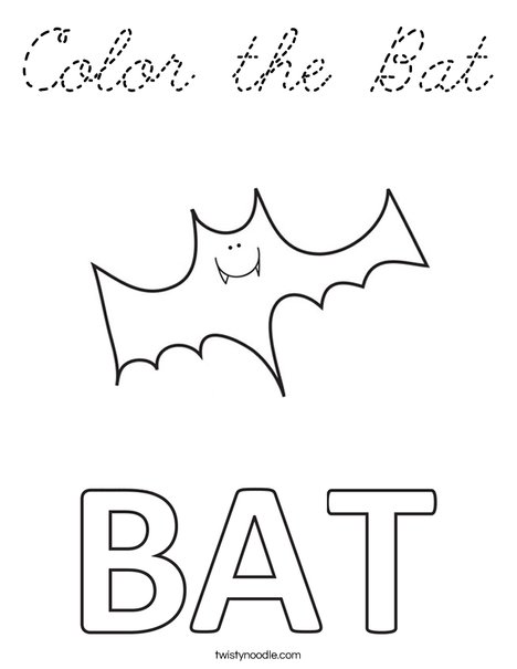 Color the Bat Coloring Page